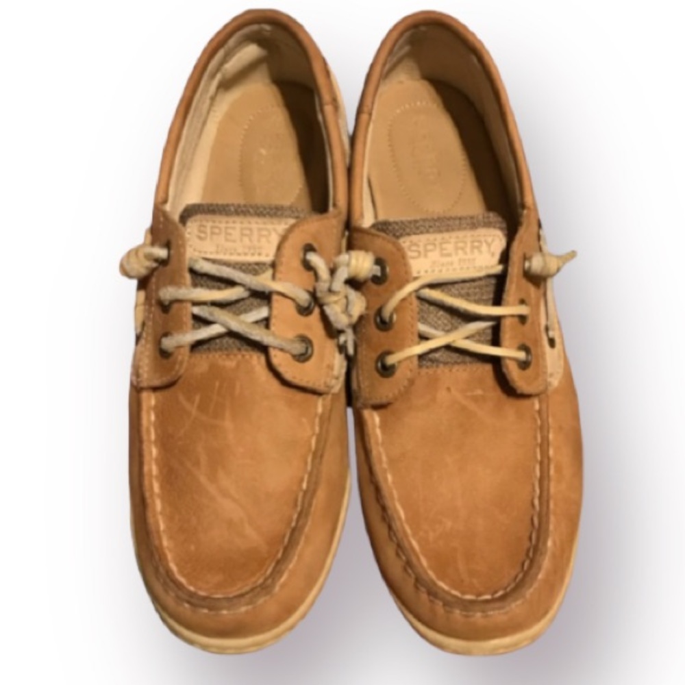 Women’s SPERRY Angelfish Linen Oat Boat Shoe.